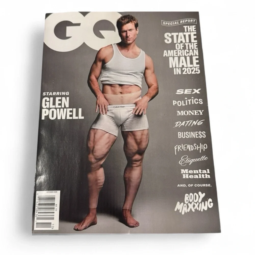 GLEN POWELL - GQ MAGAZINE - OCTOBER 2025 - BRAND NEW - Picture 2 of 2